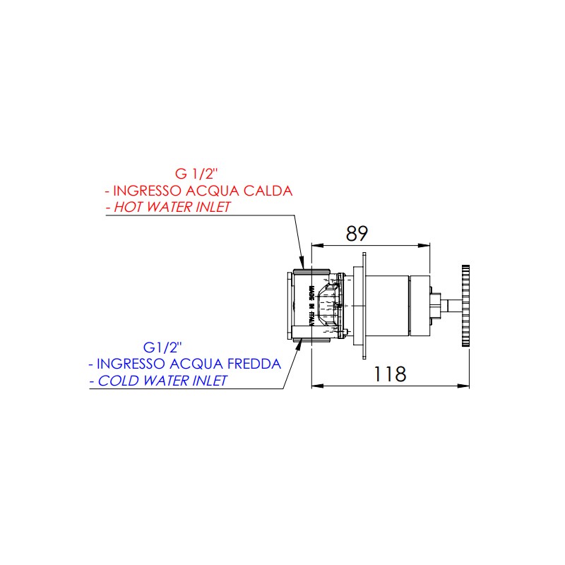 Miscelatore a incasso per a 3 vie per vasca o doccia con deviatore singolo - serie Chrono Remer CH98D3WB