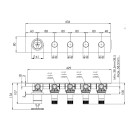 Miscelatore a incasso a 4 vie per vasca o doccia con deviatore singolo a vitone ceramico - serie Chrono Remer CH98D4WB