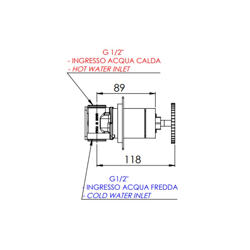 Miscelatore a incasso a 5 vie per vasca o doccia - serie Chrono Remer CH98D5WB