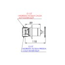Miscelatore a incasso a 5 vie per vasca o doccia - serie Chrono Remer CH98D5WB