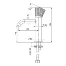 Miscelatore lavabo senza scarico e senza foro sul corpo - serie Celebrity Remer CEC12