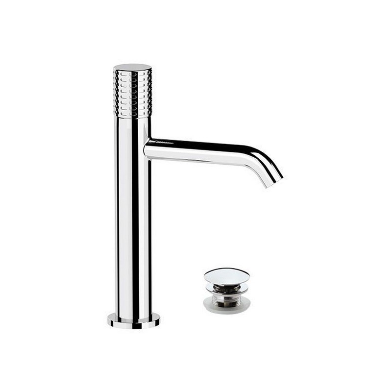 Miscelatore per lavabo altezza media senza foro sul corpo con scarico click-clack - serie Celebrity Remer CEC10ACC