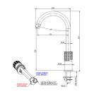 Miscelatore lavabo a due fori con bocca L senza scarico - serie Celebrity Remer CEC57L