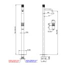 Miscelatore lavabo da terra con scarico click-clack con troppo pieno - serie Celebrity Remer CEC18