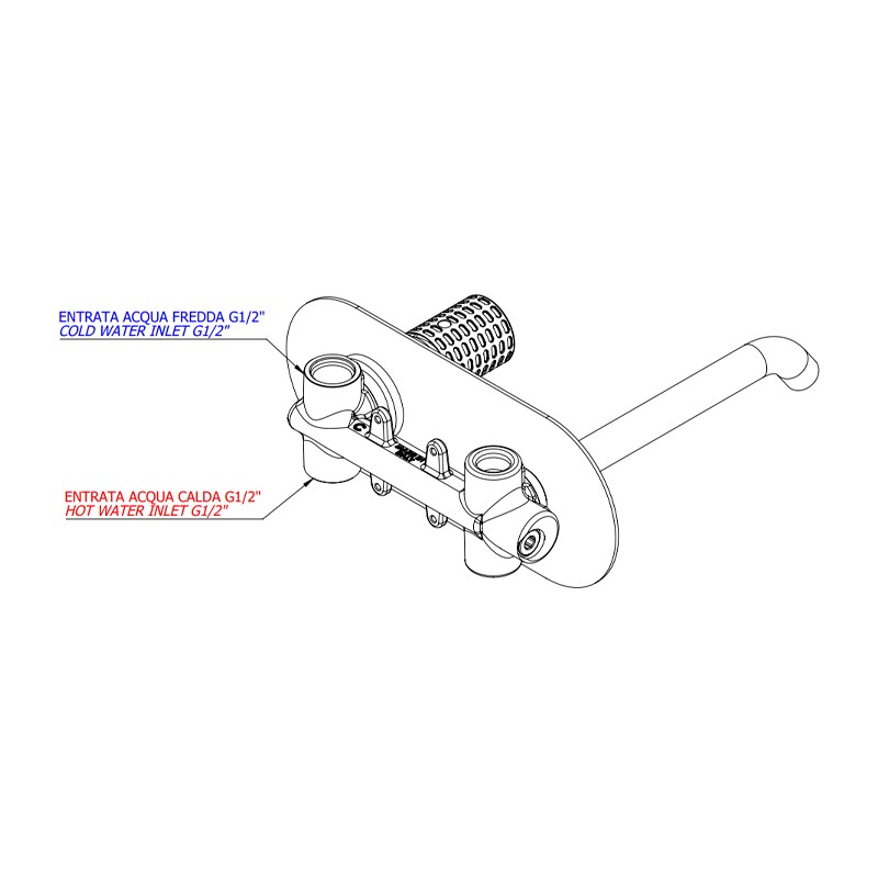 Miscelatore a incasso per lavabo bocca 19 cm - serie Celebrity Remer CEC15L
