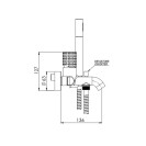 Miscelatore vasca esterno con flessibile cm 150 e doccetta a 1 funzione - serie Celebrity Remer CEC02