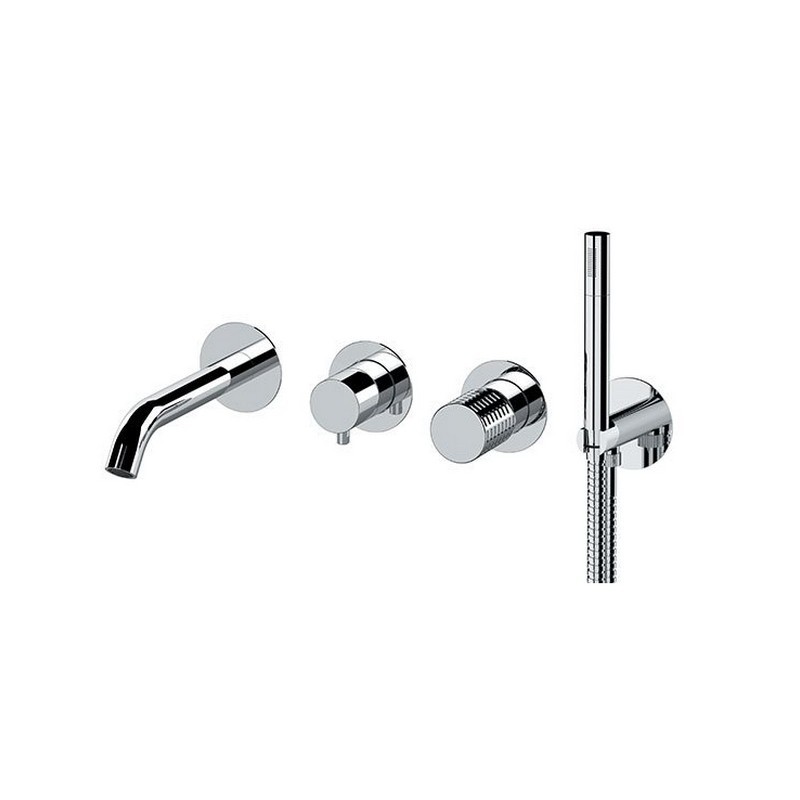 Set a incasso a 2 vie per vasca su piastre tonde separate ultra-piatte deviatore a 2 uscite - serie Celebrity Remer CEC53D2PWB