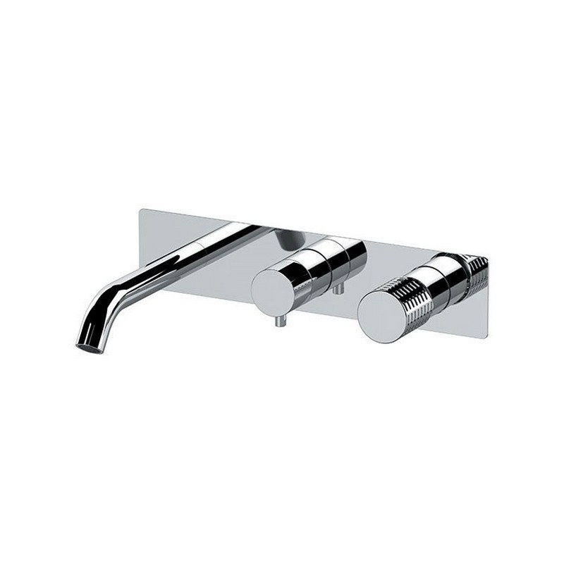 Set miscelatore a incasso a 2 vie per vasca/doccia con deviatore a 2 uscite e bocca a muro - serie Celebrity Remer CEC54D2WB