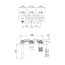 Set miscelatore a incasso a 3 vie per vasca/doccia su 3 piastre tonde - serie Celebrity Remer CEC54D3PWB