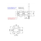 Set miscelatore a incasso a 2 vie per vasca/doccia su piastra rettangolare ultra-piatta - serie Celebrity Remer CEC97D2WB
