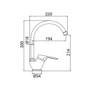 Miscelatore Lavello Bocca Alta Serie Linda Cromato Idrobric IC04.0728.01