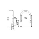 Miscelatore Lavello Bocca Alta Serie Baron Cromato Idrobric IC04.1018.01