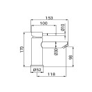 Miscelatore Lavabo Serie Delton in Acciaio con Piletta Click Clack Idrobric IC04.1139.03