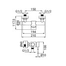 Miscelatore Esterno Doccia Serie Delton in Acciaio Idrobric IC04.1142.03