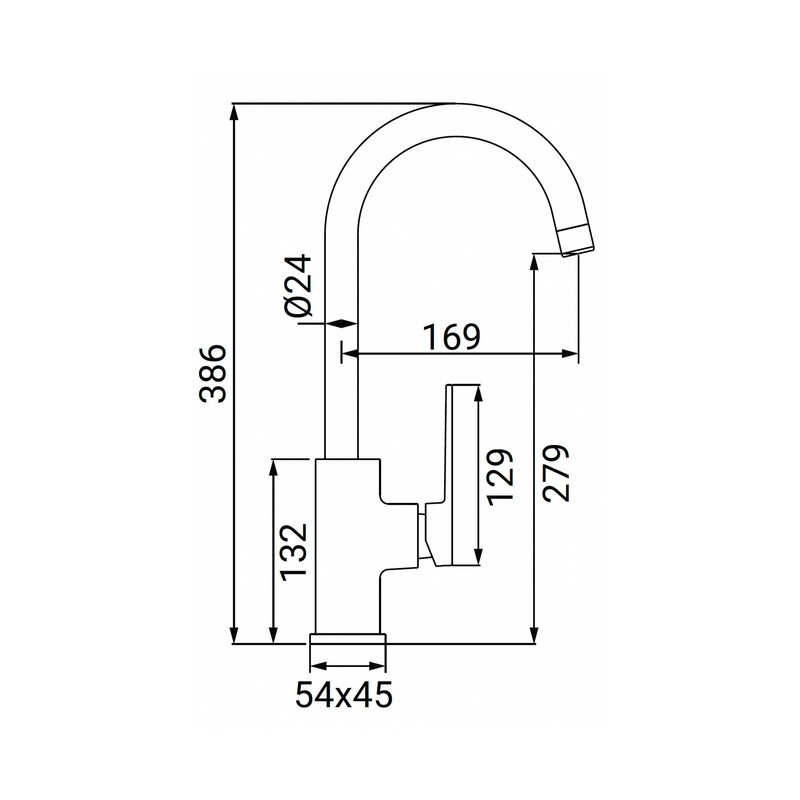 Miscelatore Lavello Bocca Alta Serie Rover Cromato Idrobric IC04.0889.01