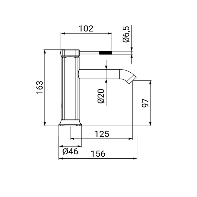 Miscelatore Lavabo Serie Nobel Cromato Idrobric IC04.1135.01