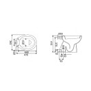 Vaso Scarico Pavimento Serie Alda Bianco Idrobric IC01.0613.07