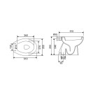 Vaso Scarico Pavimento Serie Volga Bianco Idrobric IC01.0328.07