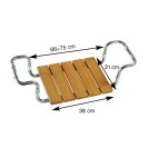 Seggiolino in larice regolabile x vasca testato tuv portata 120 kg Idrobric U82190