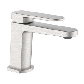 Miscelatore lavabo acciaio spazzolato con piletta click clack - serie Venere Aquasanit IC04.1392.29