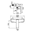 Miscelatore esterno doccia cromato - serie Venere Aquasanit IC04.1362.29