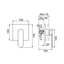 Miscelatore incasso doccia rame lucido - serie Venere Aquasanit IC04.1385.29