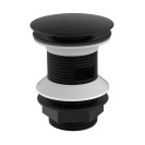 Piletta click clack da 1''1/4 nero opaco con troppo pieno Aquasanit IC04.0038.29