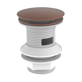 Piletta click clack da 1''1/4 rame lucido con troppo pieno Aquasanit IC04.0051.29