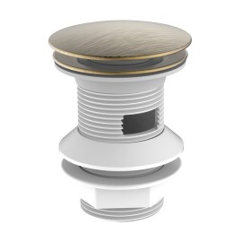 Piletta click clack da 1''1/4 oro lucido con troppo pieno Aquasanit IC04.0052.29