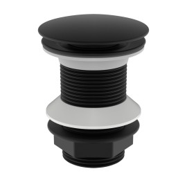 Piletta click clack da 1''1/4 nero opaco senza troppo pieno Aquasanit IC04.0040.29