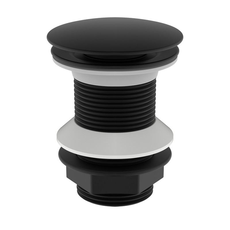Piletta click clack da 1''1/4 nero opaco senza troppo pieno Aquasanit IC04.0040.29