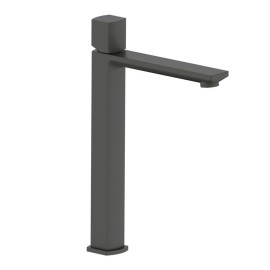 Miscelatore lavabo alto in ottone finitura gungrey con portata limitata - serie Marte Aquasanit IC04.1334.29