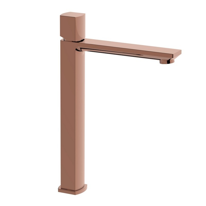 Miscelatore lavabo alto rame lucido con portata limitata - serie Marte Aquasanit IC04.1324.29