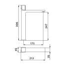 Miscelatore lavabo alto oro opaco con portata limitata - serie Marte Aquasanit IC04.1227.29