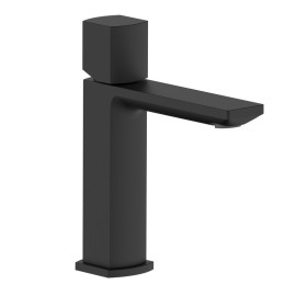 Miscelatore lavabo nero opaco con risparmio acqua e piletta click clack - serie Marte Aquasanit IC04.1344.29