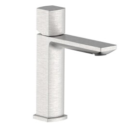 Miscelatore lavabo acciaio spazzolato con risparmio acqua e piletta click clack - serie Marte Aquasanit IC04.1353.29