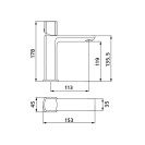 Miscelatore lavabo acciaio spazzolato con risparmio acqua e piletta click clack - serie Marte Aquasanit IC04.1353.29