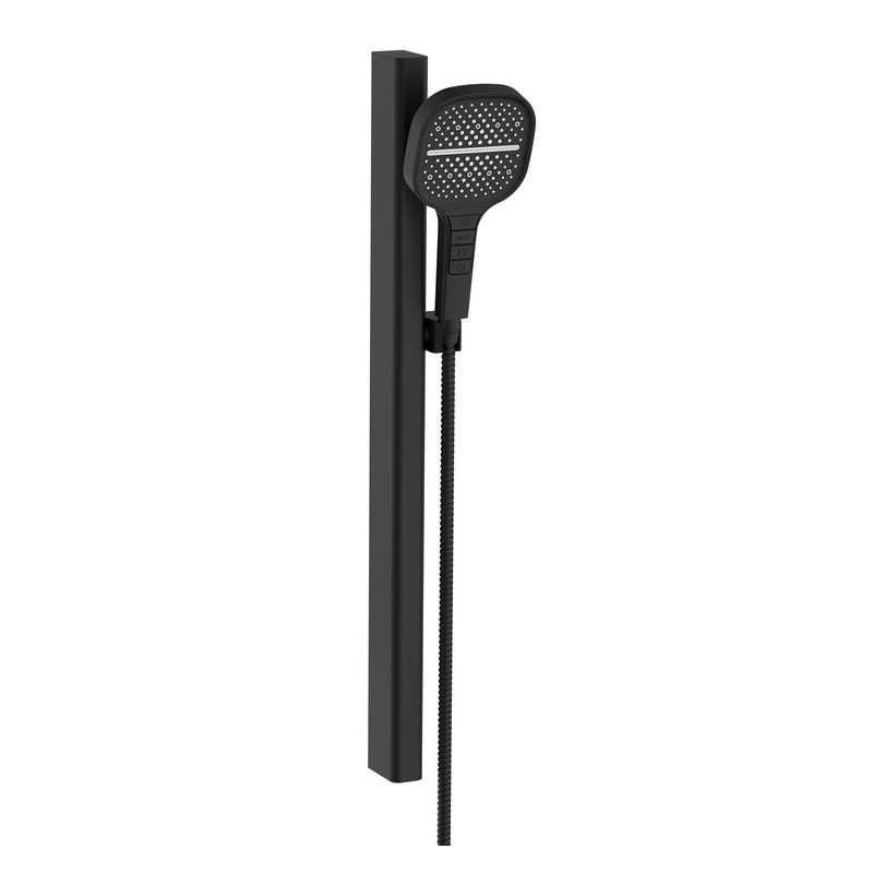 Saliscendi nero opaco a 3 getti con pulsanti integrati - serie Mercurio Aquasanit IC05.0161.29