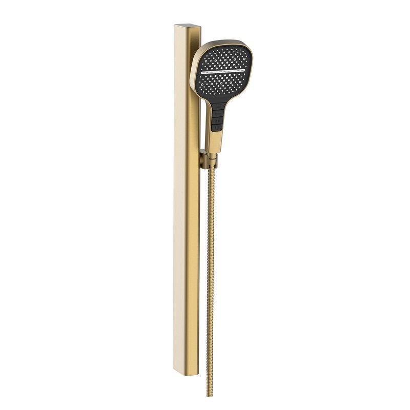 Saliscendi oro opaco a 3 getti con pulsanti integrati - serie Mercurio Aquasanit IC05.0168.29