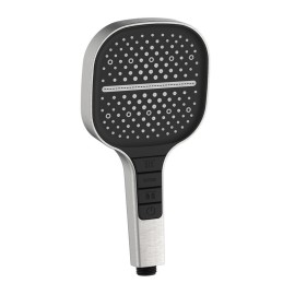 Doccino acciaio spazzolato e nero con pulsanti integrati 3 getti - serie Mercurio Aquasanit IC05.0306.29