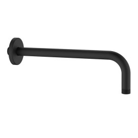 Braccio doccia tondo 30 cm nero opaco con attacco universale Aquasanit IC05.0047.29