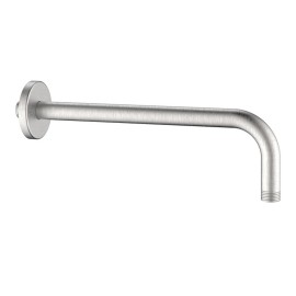 Braccio doccia tondo 30 cm acciaio spazzolato con attacco universale Aquasanit IC05.0052.29