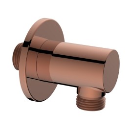 Presa acqua rame lucido tonda in ottone con attacco universale Aquasanit IC05.0303.29