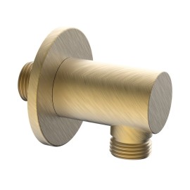 Presa acqua oro opaco tonda in ottone con attacco universale Aquasanit IC05.0327.29