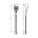 Saliscendi nero opaco a 3 getti con pulsanti integrati - serie Mercurio Aquasanit IC05.0161.29