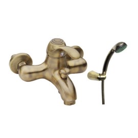 Rubinetto vasca serie distri vecchio ottone con dotazione Idrobric J42132