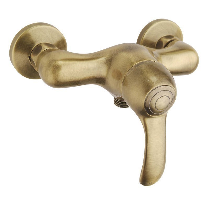 BAGNOCLIC Curva Saliscendi Per Doccia In Ottone Pesante - Finitura Oro Vintage