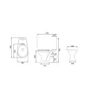 Vaso Monoblocco Scarico a Parete Serie Alda Bianco Idrobric IC01.0731.03