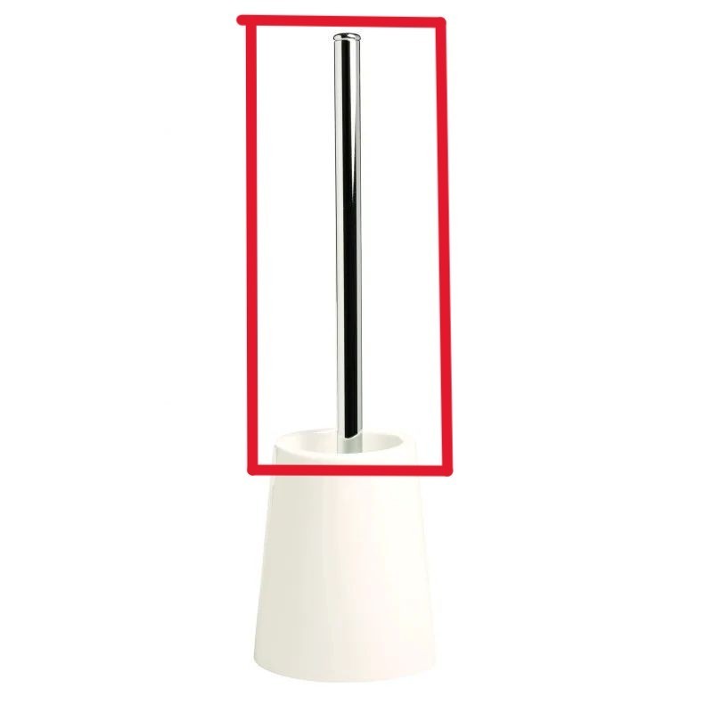 scopino bianco con asta cromata - serie maya Aquasanit ricAQC140WW003