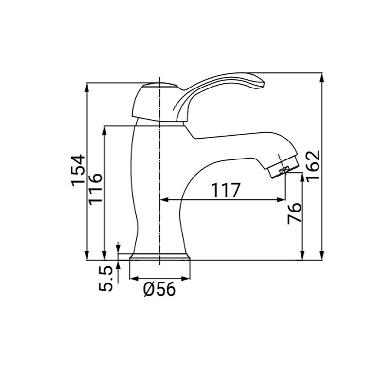 Miscelatore lavabo finitura ottone antico - serie Oxford Idrobric IC04.2130.02